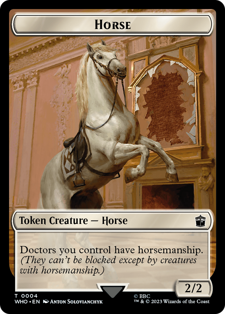 Horse // Food (0026) Double-Sided Token [Doctor Who Tokens] | Black Swamp Games