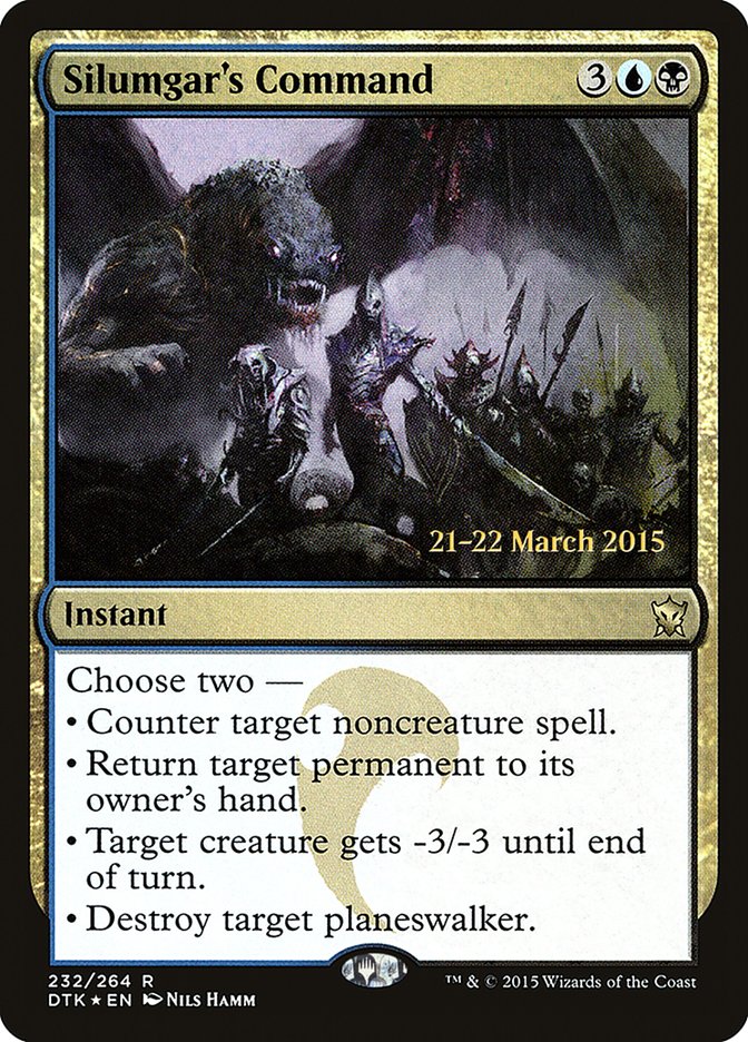 Silumgar's Command [Dragons of Tarkir Prerelease Promos] | Black Swamp Games