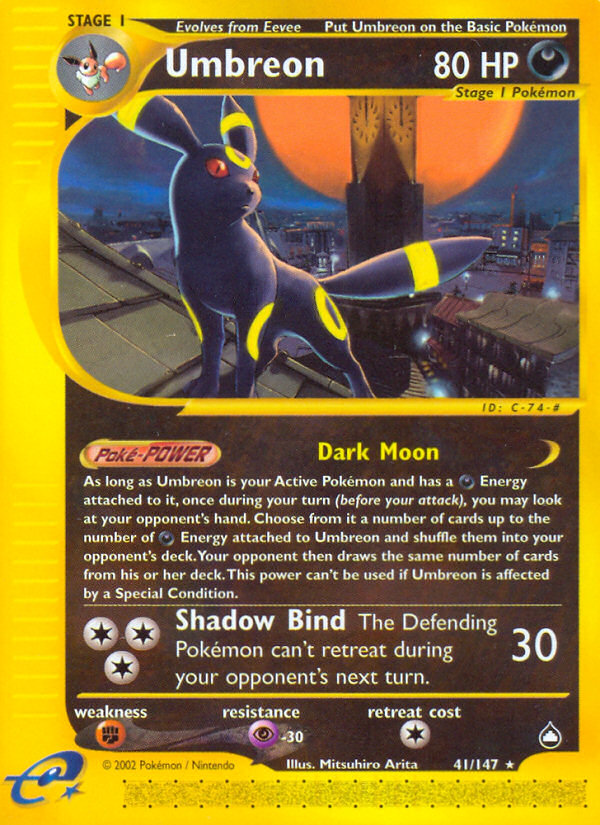 Umbreon (41/147) [Aquapolis] | Black Swamp Games
