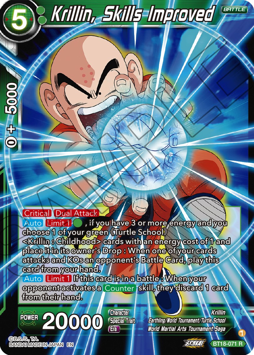 Krillin, Skills Improved (BT18-071) [Dawn of the Z-Legends] | Black Swamp Games
