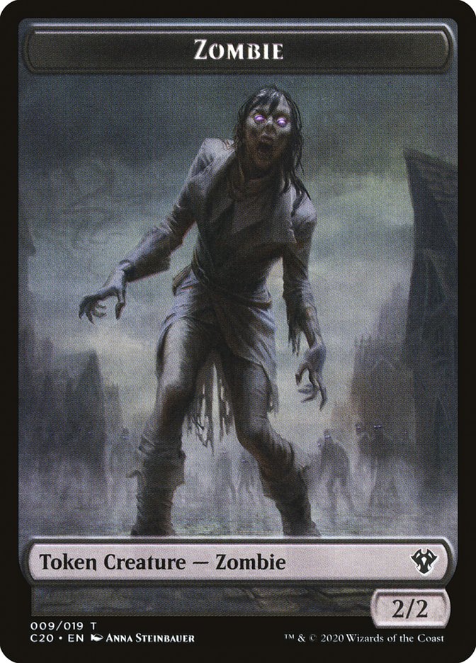 Human Soldier (005) // Zombie Double-Sided Token [Commander 2020 Tokens] | Black Swamp Games