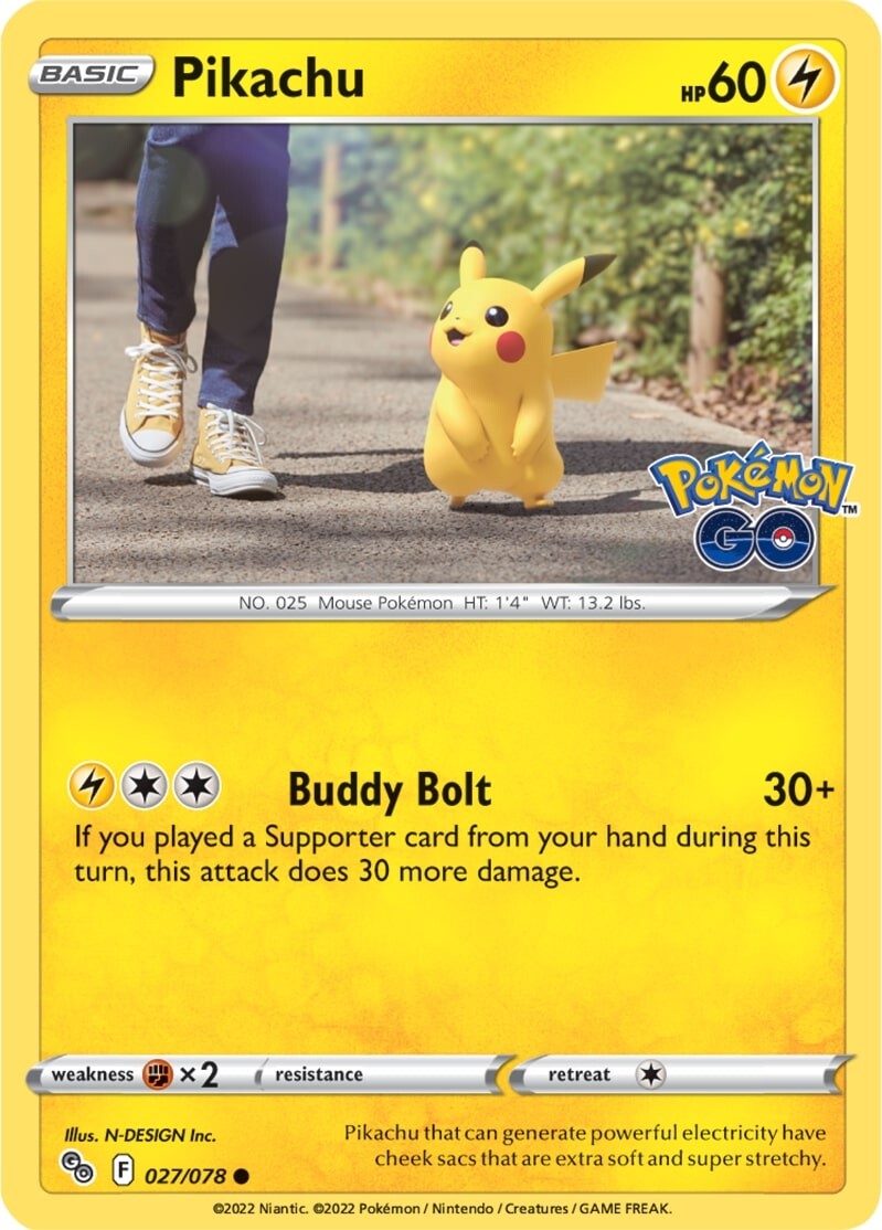 Pikachu (027/078) [Pokémon GO] | Black Swamp Games