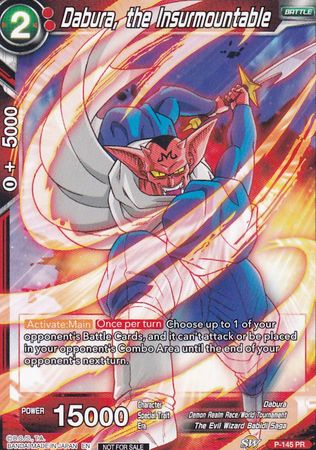 Dabura, the Insurmountable (Power Booster: World Martial Arts Tournament) (P-145) [Promotion Cards] | Black Swamp Games
