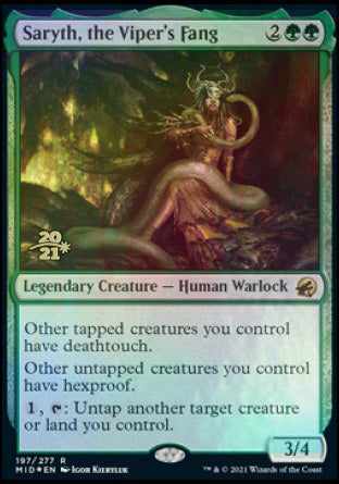 Saryth, the Viper's Fang [Innistrad: Midnight Hunt Prerelease Promos] | Black Swamp Games