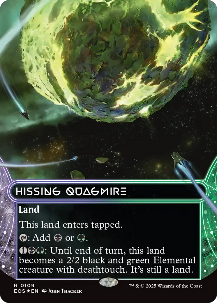Hissing Quagmire (0109) (Borderless) (Galaxy Foil) [Edge of Eternities: Stellar Sights] | Black Swamp Games