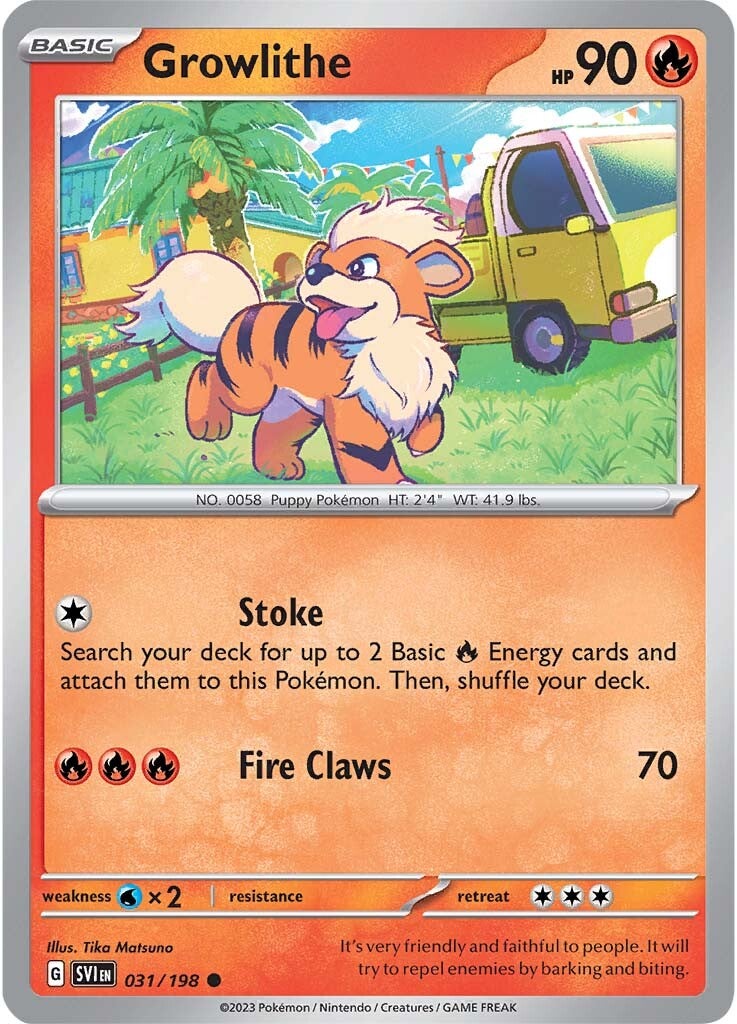 Growlithe (031/198) [Scarlet & Violet: Base Set] | Black Swamp Games