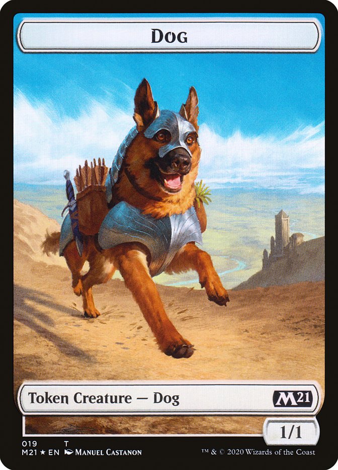 Cat (011) // Dog Double-Sided Token [Core Set 2021 Tokens] | Black Swamp Games