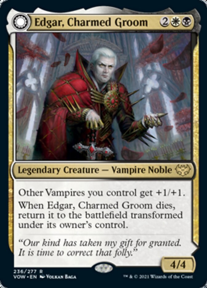 Edgar, Charmed Groom // Edgar Markov's Coffin [Innistrad: Crimson Vow] | Black Swamp Games