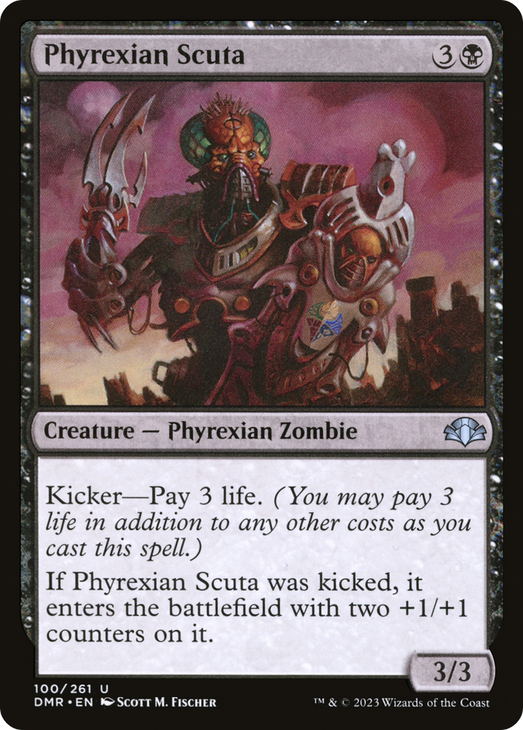 Phyrexian Scuta [Dominaria Remastered] | Black Swamp Games