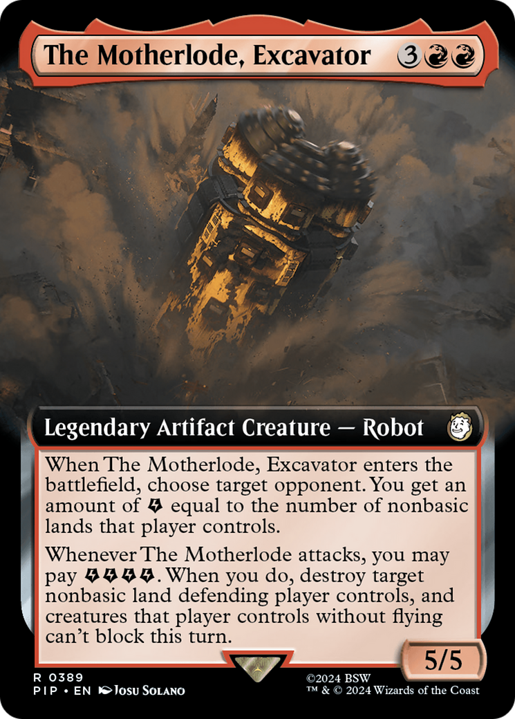 The Motherlode, Excavator (Extended Art) [Fallout] | Black Swamp Games