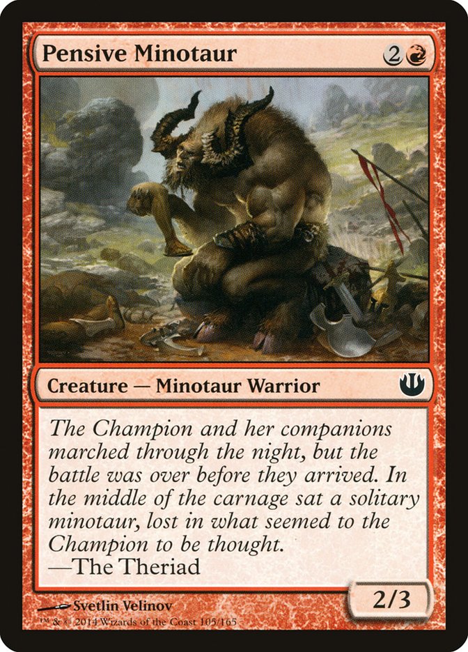 Pensive Minotaur [Journey into Nyx] | Black Swamp Games