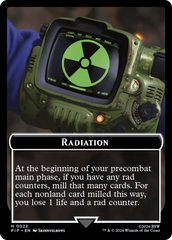 Radiation // Treasure (018) Double-Sided Token [Fallout Tokens] | Black Swamp Games