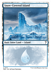 Snow-Covered Island (White Border) [Mystery Booster 2] | Black Swamp Games