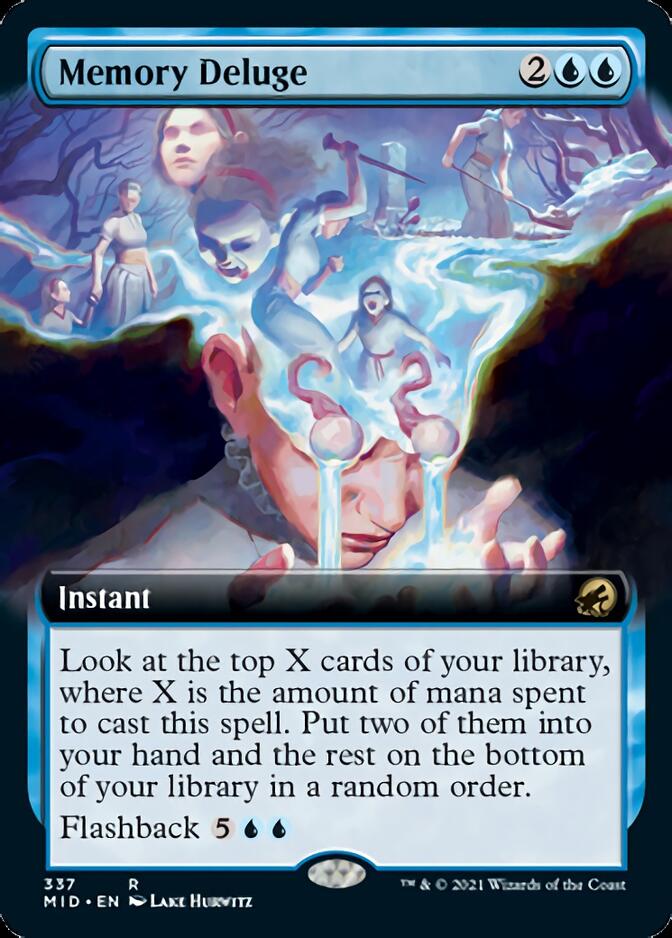 Memory Deluge (Extended Art) [Innistrad: Midnight Hunt] | Black Swamp Games