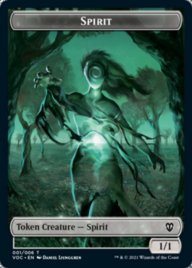 Spirit (001) // Spirit (002) Double-Sided Token [Innistrad: Crimson Vow Commander Tokens] | Black Swamp Games