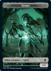 Spirit (001) // Spirit (002) Double-Sided Token [Innistrad: Crimson Vow Commander Tokens] | Black Swamp Games