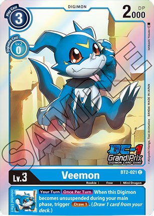 Veemon [BT2-021] (DC-1 Grand Prix) [Release Special Booster Promos] | Black Swamp Games