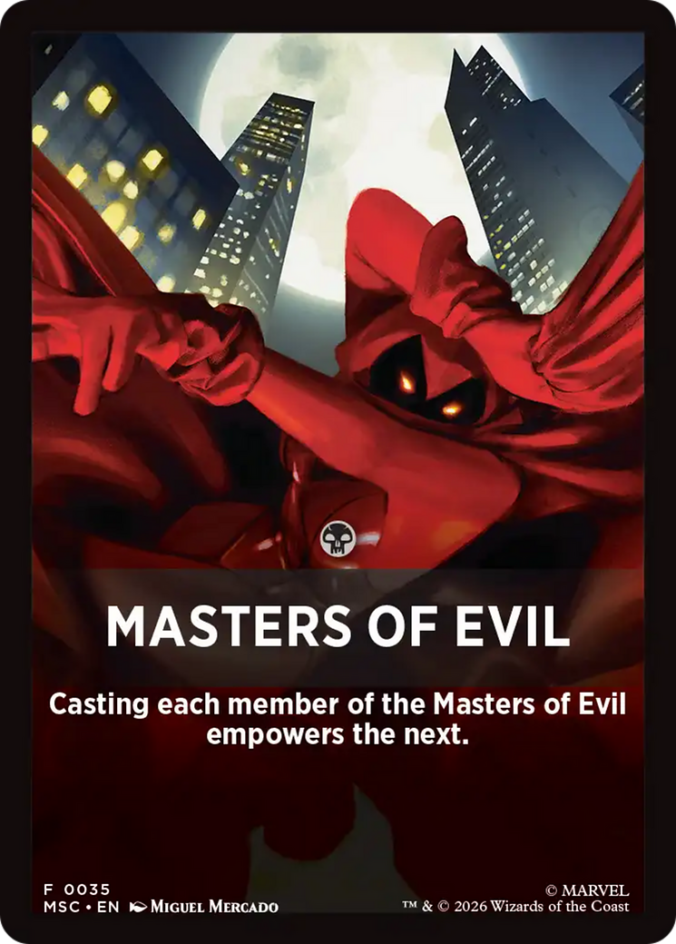 Masters of Evil Theme Card [Marvel Super Heroes Commander] | Black Swamp Games