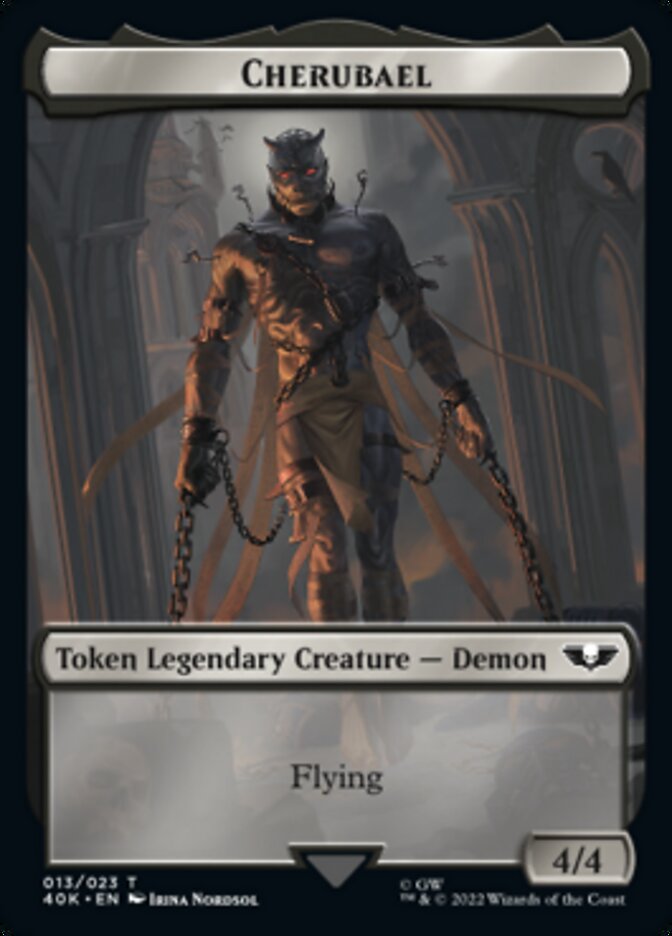 Astartes Warrior // Cherubael Double-Sided Token (Surge Foil) [Warhammer 40,000 Tokens] | Black Swamp Games