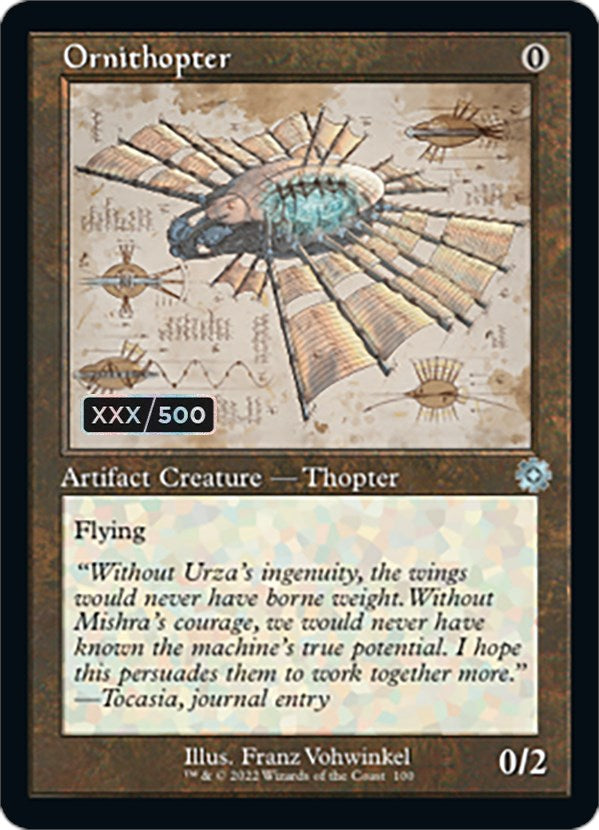 Ornithopter (Retro Schematic) (Serialized) [The Brothers' War Retro Artifacts] | Black Swamp Games