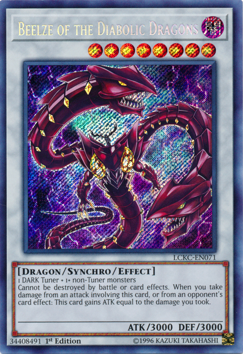 Beelze of the Diabolic Dragons [LCKC-EN071] Secret Rare | Black Swamp Games