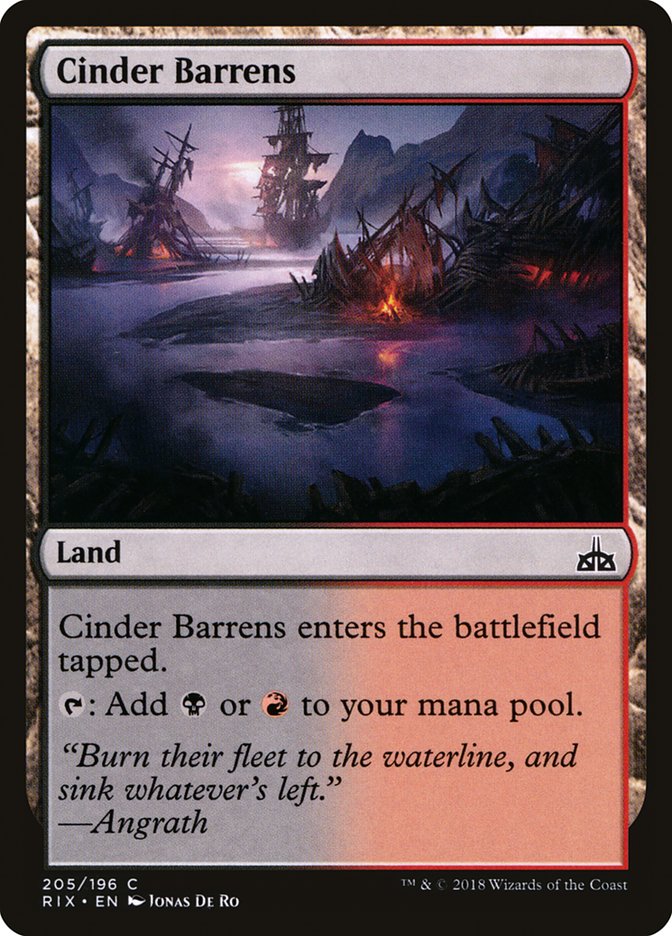 Cinder Barrens [Rivals of Ixalan] | Black Swamp Games