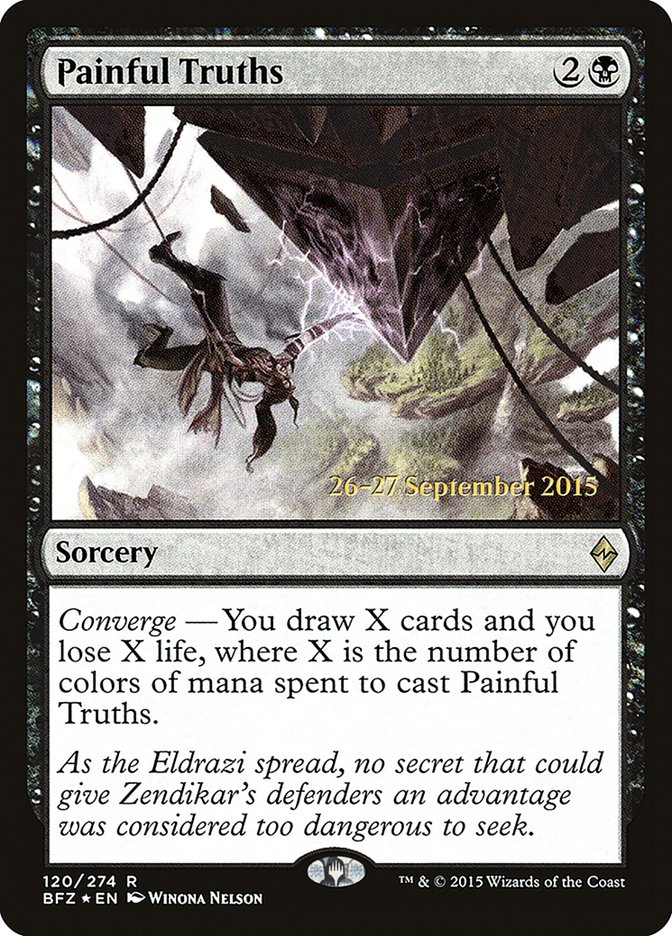 Painful Truths [Battle for Zendikar Prerelease Promos] | Black Swamp Games