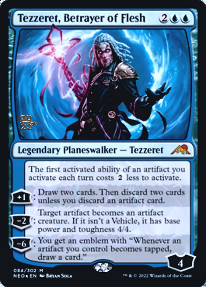 Tezzeret, Betrayer of Flesh [Kamigawa: Neon Dynasty Prerelease Promos] | Black Swamp Games