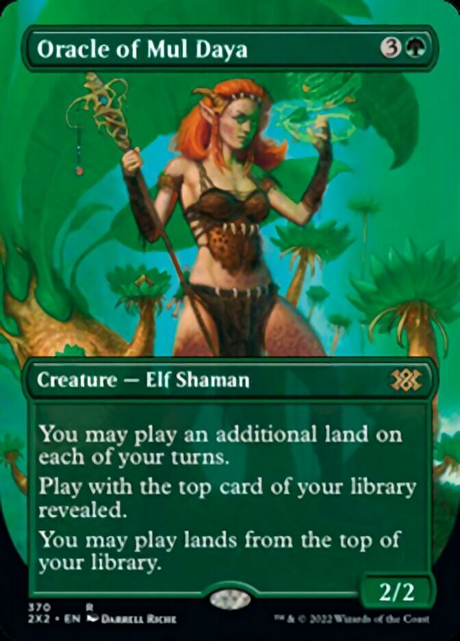 Oracle of Mul Daya (Borderless Alternate Art) [Double Masters 2022] | Black Swamp Games