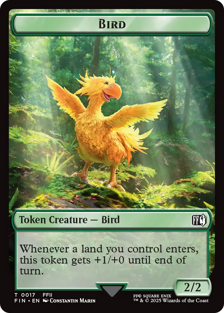 Bird (0017) // Wizard (0015) Double-Sided Token [FINAL FANTASY Tokens] | Black Swamp Games