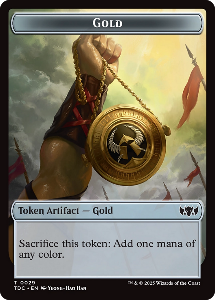 Elemental (0016) // Gold Double-Sided Token [Tarkir: Dragonstorm Commander Tokens] | Black Swamp Games