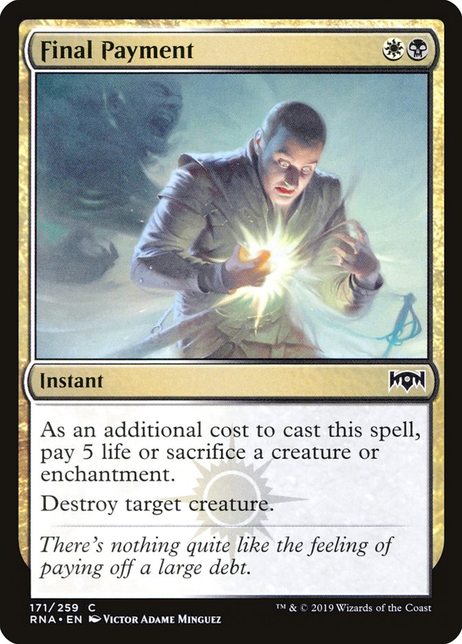 Final Payment [Ravnica Allegiance] | Black Swamp Games