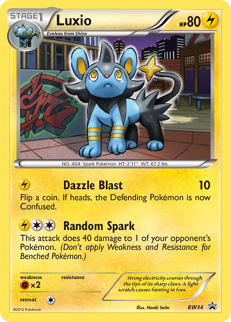 Luxio (BW34) [Black & White: Black Star Promos] | Black Swamp Games