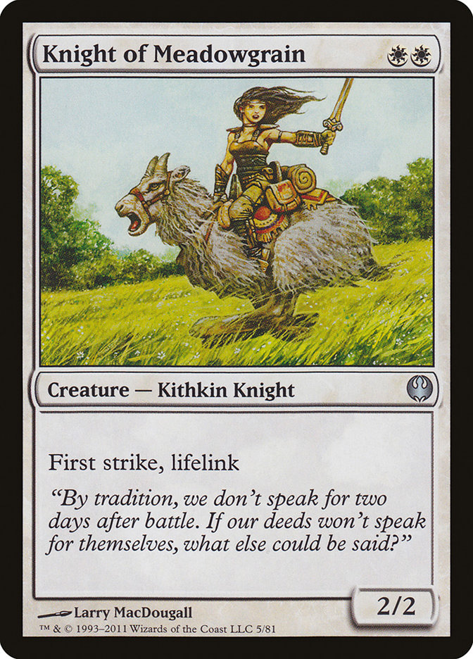 Knight of Meadowgrain [Duel Decks: Knights vs. Dragons] | Black Swamp Games