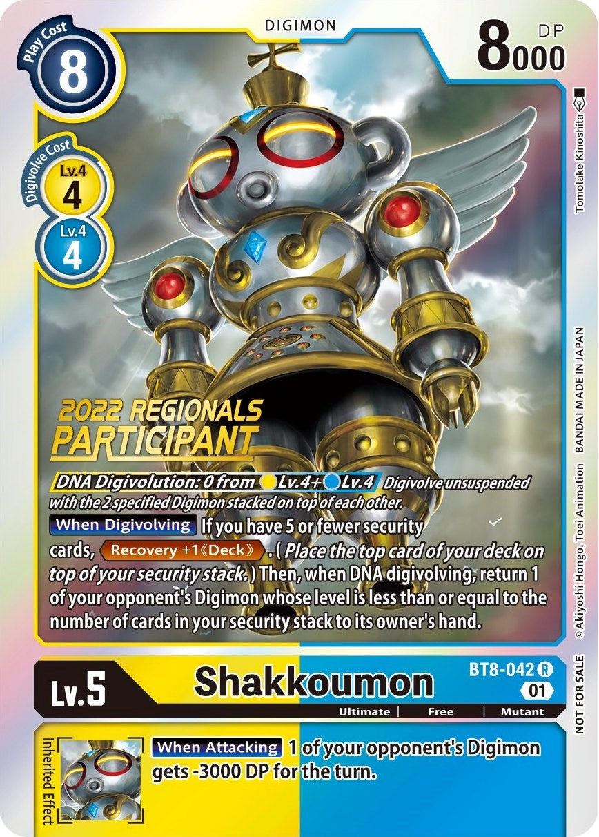 Shakkoumon [BT8-042] (2022 Championship Offline Regional) (Online Participant) [New Awakening Promos] | Black Swamp Games