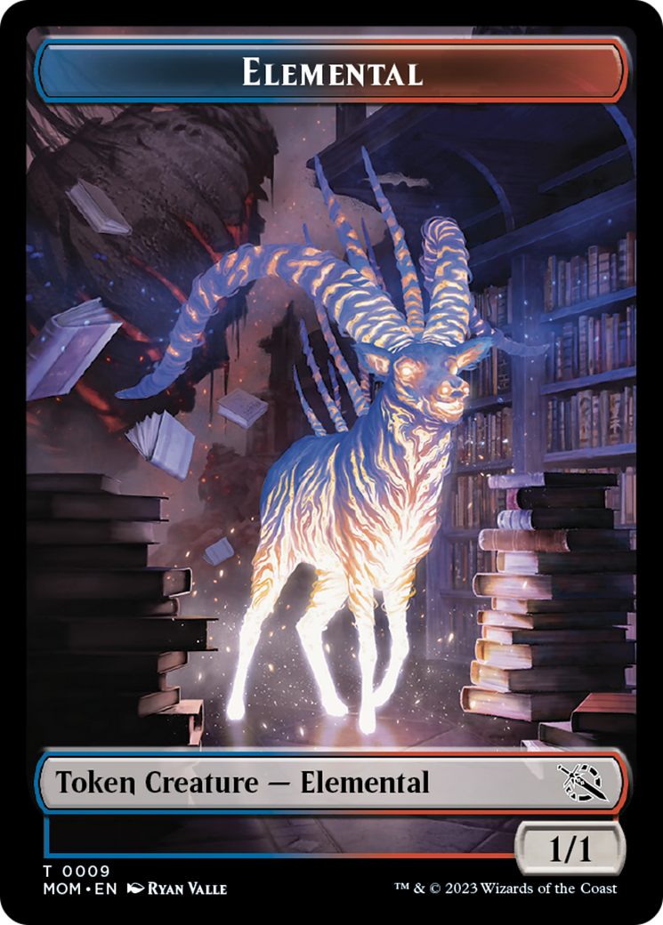 Elemental (9) // Vampire Double-Sided Token [March of the Machine Tokens] | Black Swamp Games