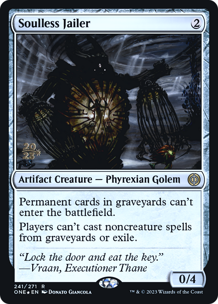Soulless Jailer [Phyrexia: All Will Be One Prerelease Promos] | Black Swamp Games