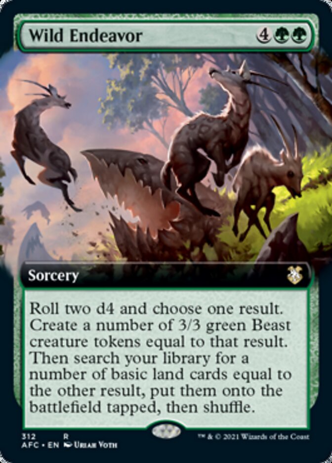 Wild Endeavor (Extended Art) [Dungeons & Dragons: Adventures in the Forgotten Realms Commander] | Black Swamp Games