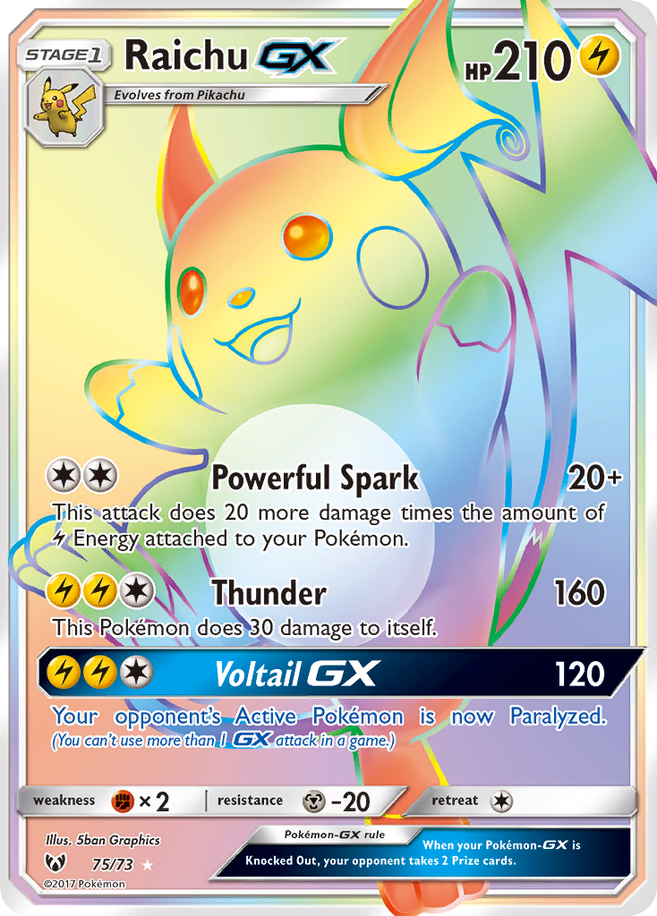 Raichu GX (75/73) [Sun & Moon: Shining Legends] | Black Swamp Games