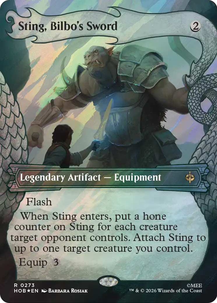Sting, Bilbo's Sword (Showcase) (Surge Foil) [The Hobbit] | Black Swamp Games