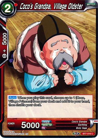 Coco's Grandpa, Village Oldster (BT7-016) [Assault of the Saiyans] | Black Swamp Games
