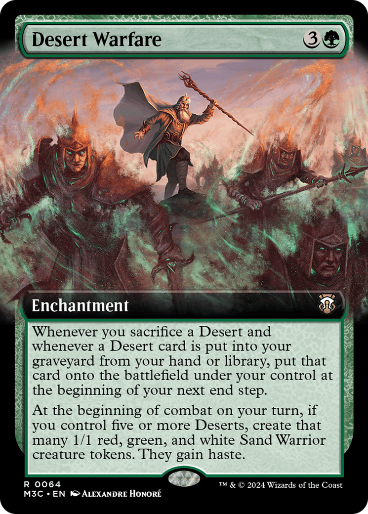 Desert Warfare (Extended Art) (Ripple Foil) [Modern Horizons 3 Commander] | Black Swamp Games