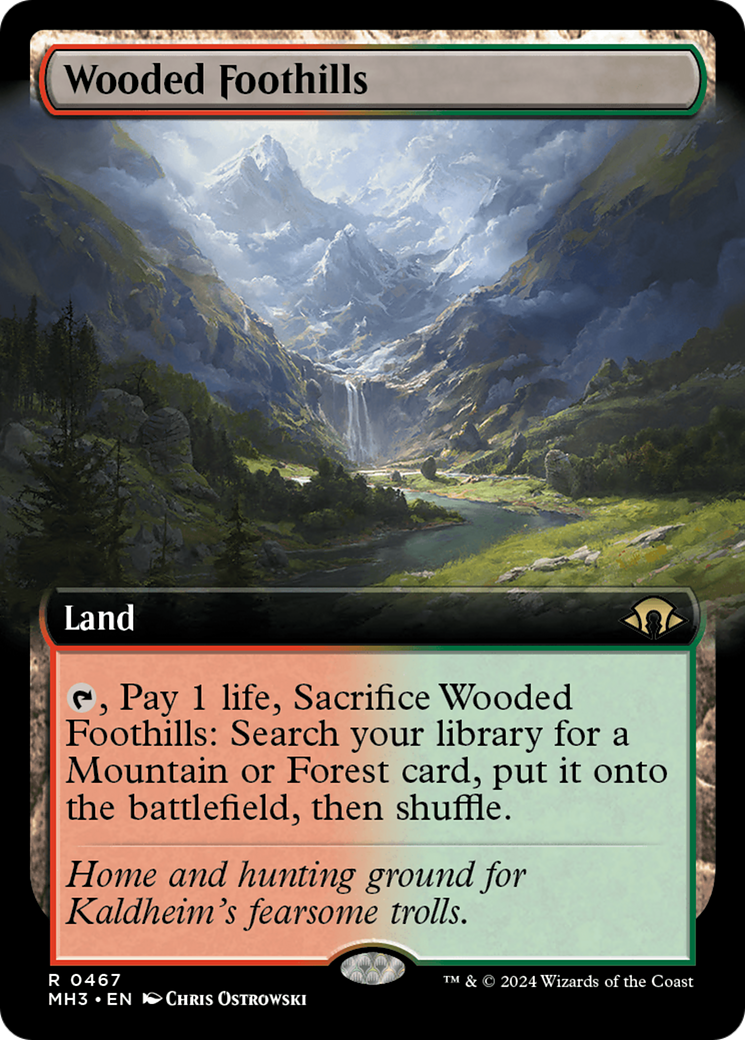 Wooded Foothills (Extended Art) [Modern Horizons 3] | Black Swamp Games