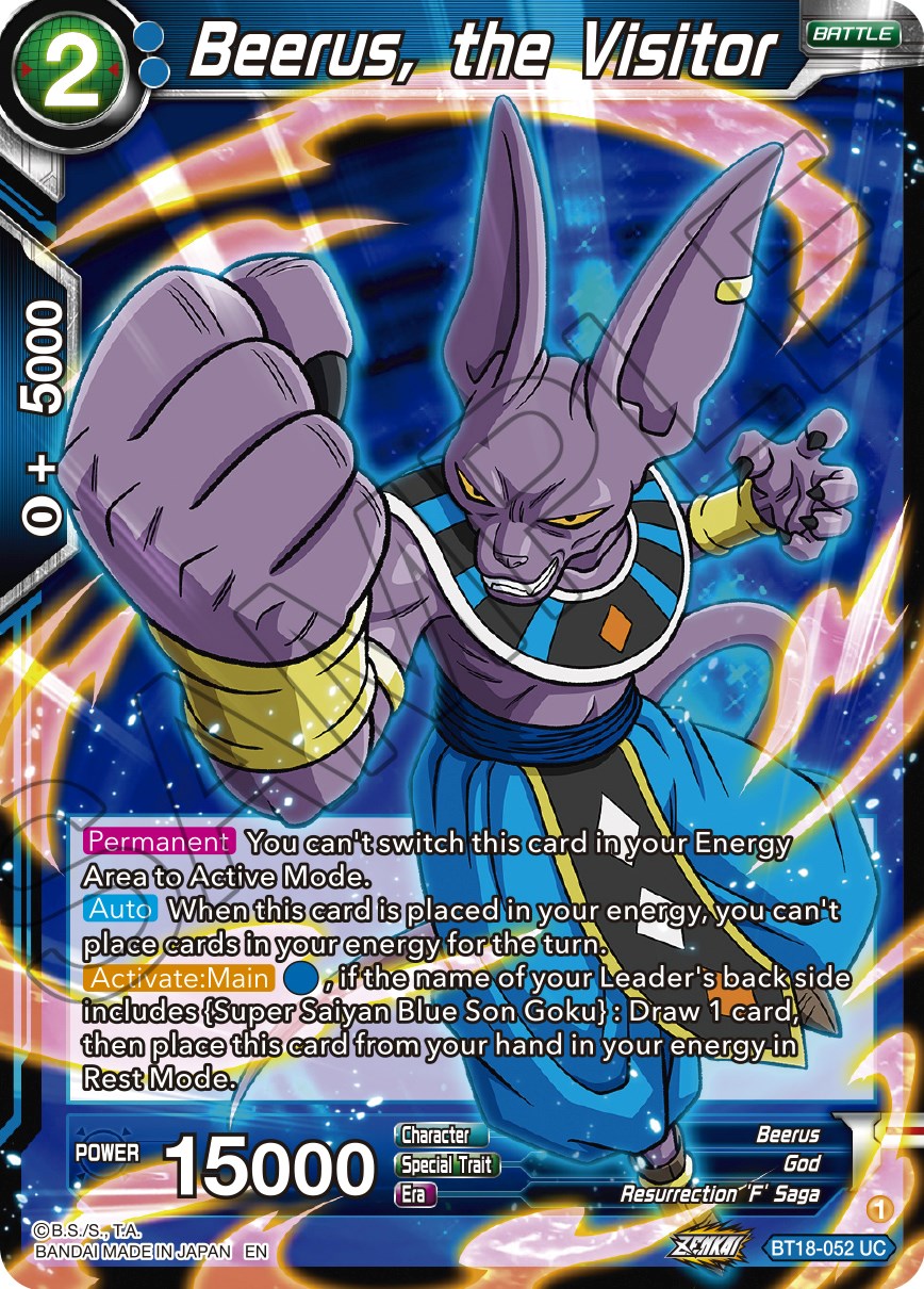 Beerus, the Visitor (BT18-052) [Dawn of the Z-Legends] | Black Swamp Games