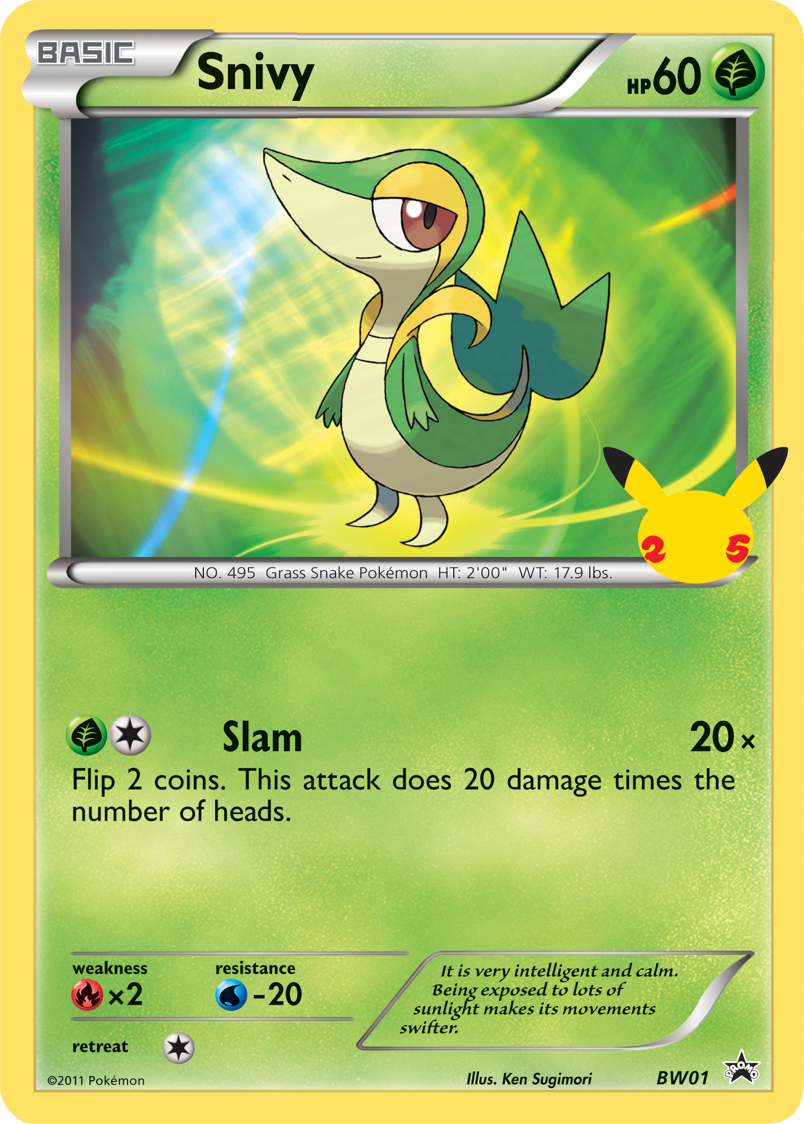 Snivy (BW01) (Jumbo Card) [First Partner Pack] | Black Swamp Games