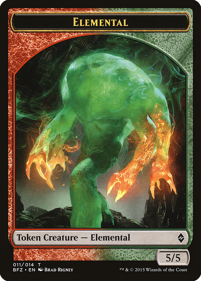 Elemental Token (011/014) [Battle for Zendikar Tokens] | Black Swamp Games