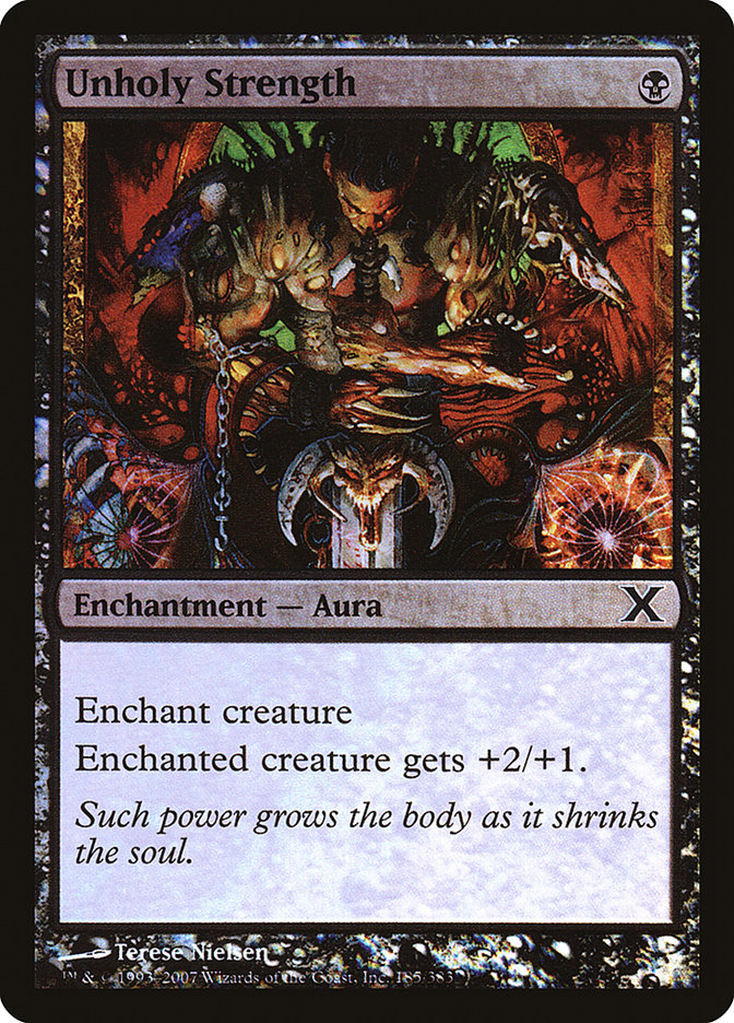Unholy Strength (Premium Foil) [Tenth Edition] | Black Swamp Games