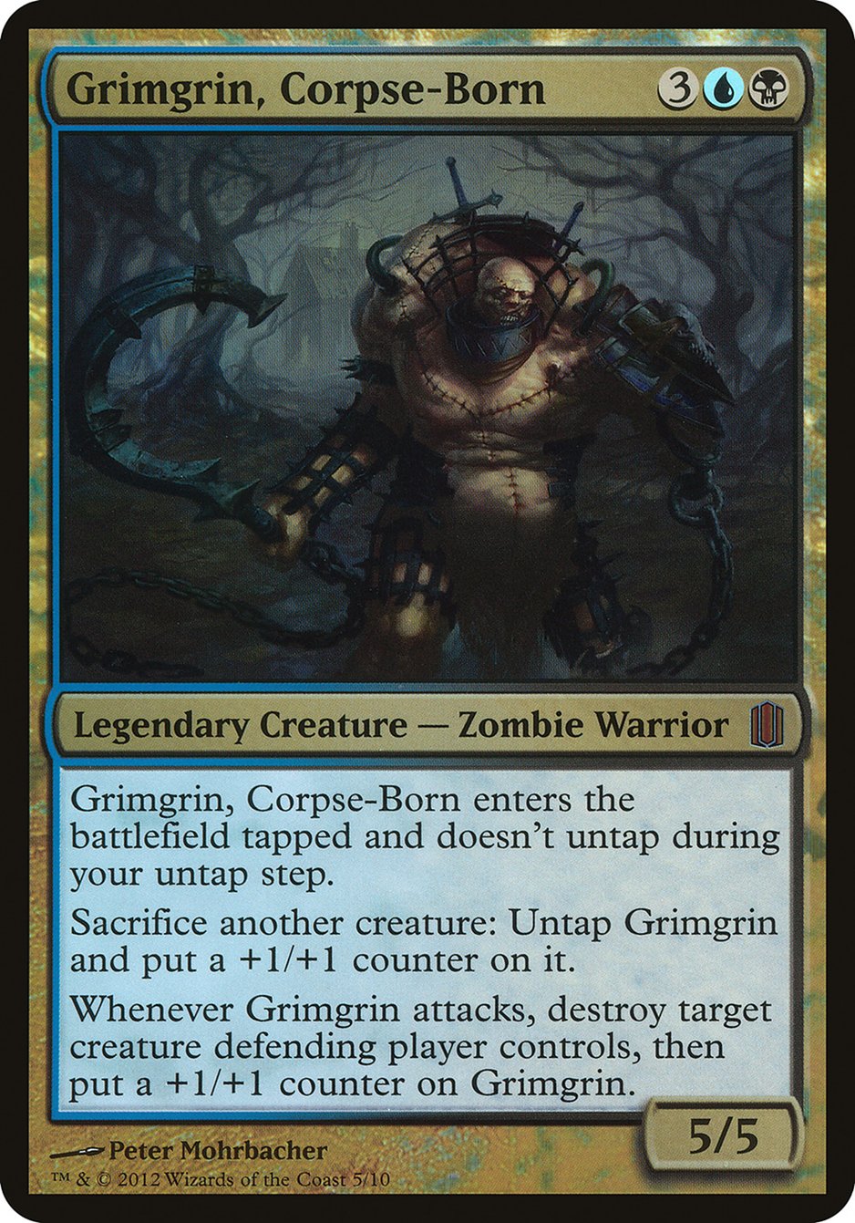 Grimgrin, Corpse-Born (Oversized) [Commander's Arsenal Oversized] | Black Swamp Games