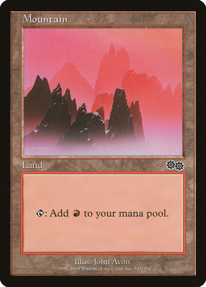Mountain (345) [Urza's Saga] | Black Swamp Games