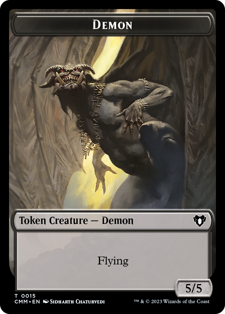 Demon Token [Commander Masters Tokens] | Black Swamp Games